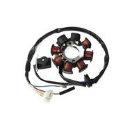 Ignition Coil Stator 8-pole 4-wire Dual Ignition Magneto Stator 4 Stroke Magneto Stator Plate Ignition Coil For 139QMB 1P39QMB GY6 50 60 80 Cc