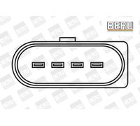 IGNITION COIL UNIT ZSE065 BORGWARNER FITS FOR BERU I