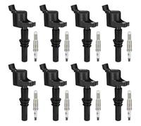 Ignition Coils DG511 & SP515 SP546 Spark Plugs Compatible with Ford Lincoln Expedition F150 F250 V8 5.4L Engine, Sets of 8