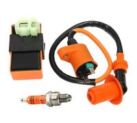 Ignition Key Switch 6 Pins Performance Racing AC CDI Box Ignition Coil A7TJC Spark Plug For GY6 50 80 110 125 150cc Moped Scooter ATV Go Carts Motorcycle Ignition Coil(Ignition coils)(1 set)