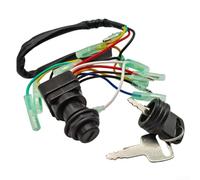 Ignition Key Switch Assembly 703-82510-43-00 for Outboard Motors with Push to Choke Feature Color-Coded Wiring