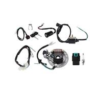 Ignition Key Switch Ignition Coil CDI Spark Plug Wire Harness Magneto Stator Kit For 50cc -140cc Kick Start Dirt Pit Bike ATV