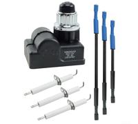 Ignition Kit for PitBoss Memphis 4-in-1 Grill TS-IG3007 Replacement Parts with Ceramic Electrode Wires and Push Button Electronic Igniter for BBQ Repair