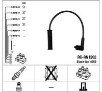 Ignition Cable/Connecting Parts NGK 4053 for DACIA RENAULT