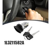 Ignition Lock Cylinder for Ford F-250 F-350 1997-2007, Compatible with Lincoln Mercury for MAZDA Vehicles, Includes 2 Keys, Aftermarket Replacement Part, OEM 1L3Z-11582-A, ABS Material, Black