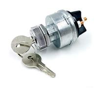 Ignition Starter Switch 12V 4 Position with 2 Keys and Dust Cover, Copper Rotary Key Switch Compatible with For Car, Boat, Truck, Motorcycle,