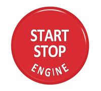 Ignition Starter Switch Engine Start Stop Switch Button Replace Cover Fit For BMW E Chassis X1 X3 X5 X6 Series E90 E91 E92 E93 E60 E84 E83(Red)