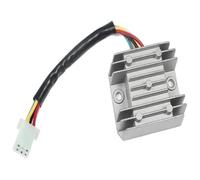 Ignition Stator Magneto Coil For 125cc 150cc 200cc ATV Quad Pit Bike Buggy Go Kart Motorcycle Parts Ignition Coil Rectifier CDI Relay Switch(5wirerectifierSilver)