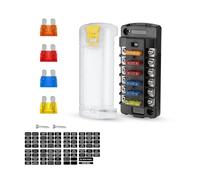 Ignition Switch 6/12 Way Car Boat Blade Fuse Box Block LED Indicator 12V 32V Auto Marine Waterproof Power Distribution Panel Board(6 Ways Fuse Box)