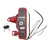Ignition Switch Box with Key for Honda GX240 For GX270 For GX340 For GX390 Engines- Robust Metal Control Box Assembly- Red Black Replacement Part for Lawn Mower Generator