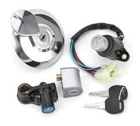 Ignition Switch Compatible With CBT125 Motorcycle Ignition Switch Fuel Cover Tank Cap Lock Engine Ignition Starter Switch With 2 Keys Kit Motorbike Locks
