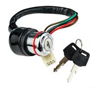Ignition Switch for GN125 Motorcycle - ABS Housing, Key-Operated Electrical Ignition Kit with Pre-Wired Connectors, Fit for