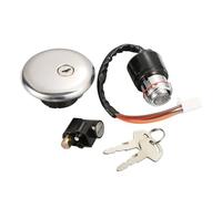 Ignition Switch For Suzuki GN125 1982-2001 1 Set 4 Wires Motorcycle Ignition Switch Lock Fuel Tank Cover Seat Key Motorbike Ignitions