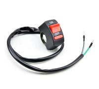 Ignition Switch Lock 22-25cm/ 7/8"Motorcycle Handlebar Flameout Switch ON OFF Power Button For Moto Motor ATV Bike DC12V/10A Black Universal Motorbike Accessories