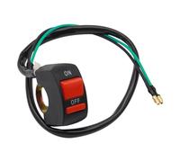 Ignition Switch Lock 22-25mm 7/8" Motorcycle Engine Kill Switch Waterproof Emergency Stop Button With 12V/10A For ATV Dirt Bike Black Motorbike Parts Accessories