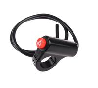 Ignition Switch Lock 22mm Motorcycle Switch Hazard Light Switch Button Electric Vehicle Double Flash Warning Emergency Lamp Signal Flasher Motorbike Parts