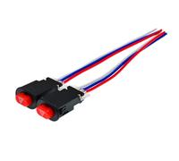 Ignition Switch Lock 2pcs Motorcycle Double Flash Switch Hazard Light Switch Button Flasher Warning Lights Emergency Signal Lamp Motorbike Parts Accessories