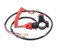 Ignition Switch Lock 7/8 Inch 22mm 1PC Motorcycle Boat Tether Lanyard Emergency Kill Stop Engine Switch Push Button For Pocket Bike ATV Quad Motorbike Parts(Red)