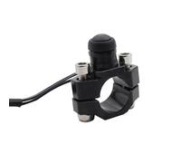 Ignition Switch Lock Compatible With 22mm Motorcycle CNC Universal Engine Stop Start Kill Switch Momentary Push Button Switch Motorbike Parts Accessories(Black)