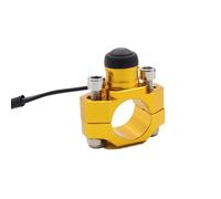 Ignition Switch Lock Compatible With 22mm Motorcycle CNC Universal Engine Stop Start Kill Switch Momentary Push Button Switch Motorbike Parts Accessories(Yellow)