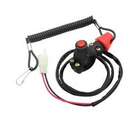 Ignition Switch Lock Compatible With Motorcycle Emergency Kill Stop Engine Switch Push Button ATV Tether Lanyard Universal Parts Motorbike Parts(Black)