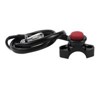 Ignition Switch Lock Compatible With YZF YZ 2.2cm 0.87" Motorcycle Engine Stop Start Kill Switch Red Push Button Motorbike Parts Accessories(Black)