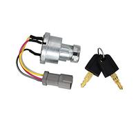 Ignition Switch with 2Pcs Key 110-7887 142-8858 Compatible with Caterpillar Backhoe Loader 428D 438D 424D Telehandler TH330B TH350B TH460B Skid Steer Loader 267 247 268B 247B 252B