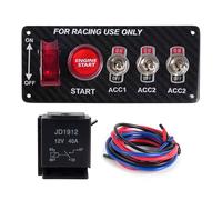 Ignitions Starter Control Panel With LED & Wiring Engine Push Button Starts For Vehicle Auto Truck Boat Motorhomes Boat Car Interior Modification