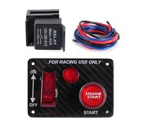 Ignitions Starter Control Panel With LED & Wiring Engine Push Button Starts For Vehicle Auto Truck Boat Motorhomes Boat Push Start Button Kit