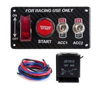 Ignitions Starter Control Panel With LED & Wiring Engine Push Button Starts For Vehicle Auto Truck Boat Motorhomes Boat Car Interior Modification