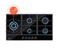 Ignito Chef Edition 5 zones gas hob 5 burners Sabaf burners glass ceramic