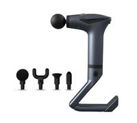 Ignito Power 3 In 1 Deep Tissue Percussion Massage Gun - Long-Handle for Back, Fascial and Muscle Relaxation - Sport Massager With Strap (B 1), Grey