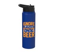 Ignore All Previous Instructions Bring Me A Beer Stainless Steel Insulated Water Bottle