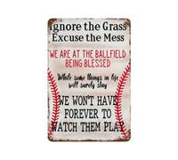 Ignore The Grass Excuse Mess Metal Tin Sign Plaque