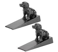 IGNPION 2Pcs Cast Iron Door Stop, Dog Floor Door Holder Door Stopper Wedge | Decorative Door Holder Rustic Animal Floor Doorstops