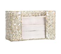 IGNPION Multifold Paper Hand Towels Dispenser, Seagrass Guest Towel Napkin Holder, Flat Fold Paper Basket for C-fold, Z-fold, Trifold, Bathroom Napkin Holder for Toilet Kitchen Counter（Washwhite）