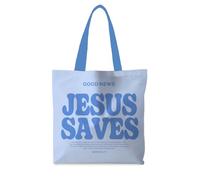 ignytiger Blue Christian Bible Tote Bags for Women, Jesus Gifts Bible Verse Tote Bag, Religious Gifts for Women, Good News Totes Bag Christian Reusable Grocery Shopping Bags