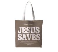 ignytiger Christian Bible Tote Bags for Men Women, Brown Jesus Gifts Bible Verse Tote Bag, Religious Gifts for Women, Good News Totes Bag Christian Reusable Grocery Shopping Bags