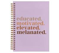 ignytiger Girl Magic Notebook, Motivated Gifts Notebooks for Note Taking, Black Women Gifts Journal for Writing, Educated Motivated Spiral Notebook 5.5x8.3 Inch, Purple
