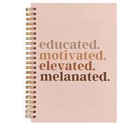ignytiger Girl Magic Notebook, Motivated Gifts Notebooks for Note Taking, Black Women Gifts Journal for Writing, Educated Motivated Spiral Notebook 5.5x8.3 Inch, Pink