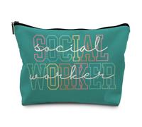ignytiger Social Worker Makeup Bag, Social Worker Appreciation Gifts for Women, Empower Gifts for Her, Advocate Support Cosmetic Makeup Bag Pouch Purse