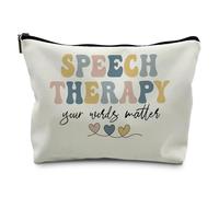 ignytiger Speech Therapy Gifts Makeup Bag, Speech Therapist Gift for Women, SLP Gifts for Speech Language Pathologist Cosmetic Makeup Bag Pouch Purse