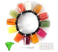igoelove 2 oz Ginger Shots Bottles 12Pack- Portable Leakproof 60 ml Glass Jars with Lids- Glass Juice Shot Bottles with Caps for Wellness Shot