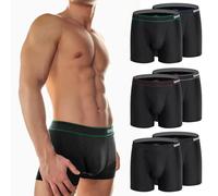 IGOLUMON Bamboo Boxers Mens 6 Pack Boxers Shorts Multipack Breathable Underwear with Open Fly Pouch Classic Fitted Underpants Men Hipster Trunks