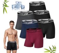 IGOLUMON Bamboo Mens Boxers Shorts Multipack Soft Comfortable 6 Pack Mens Underwear Trunks Briefs with Open Fly - No Itchy Labels - Moisture Wicking