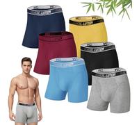 IGOLUMON Bamboo Mens Boxers Shorts Multipack Soft Comfortable 6 Pack Mens Underwear Trunks Briefs with Open Fly - No Itchy Labels - Moisture Wicking