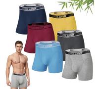 IGOLUMON Bamboo Mens Boxers Shorts Multipack Soft Comfortable 6 Pack Mens Underwear Trunks Briefs with Open Fly - No Itchy Labels - Moisture Wicking