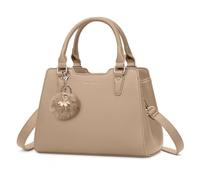 IGOLUMON Handbags for Women PU Leather Women's Top-Handle Bags Designer Handbags for Women Anti Theft Tote Bag with Pompom