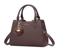 IGOLUMON Handbags for Women PU Leather Women's Top-Handle Bags Designer Handbags for Women Anti Theft Tote Bag with Pompom