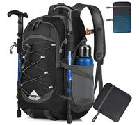 IGOLUMON Hiking Backpack 40L Lightweight Foldable Backpack for Men Women Water Resistant Daypack Rucksack for Camping Cycling Climbing Walking Outdoor Sports,Black